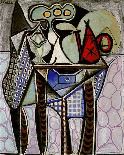Pablo Picasso Still Life On A Table Dishware And Cutlery